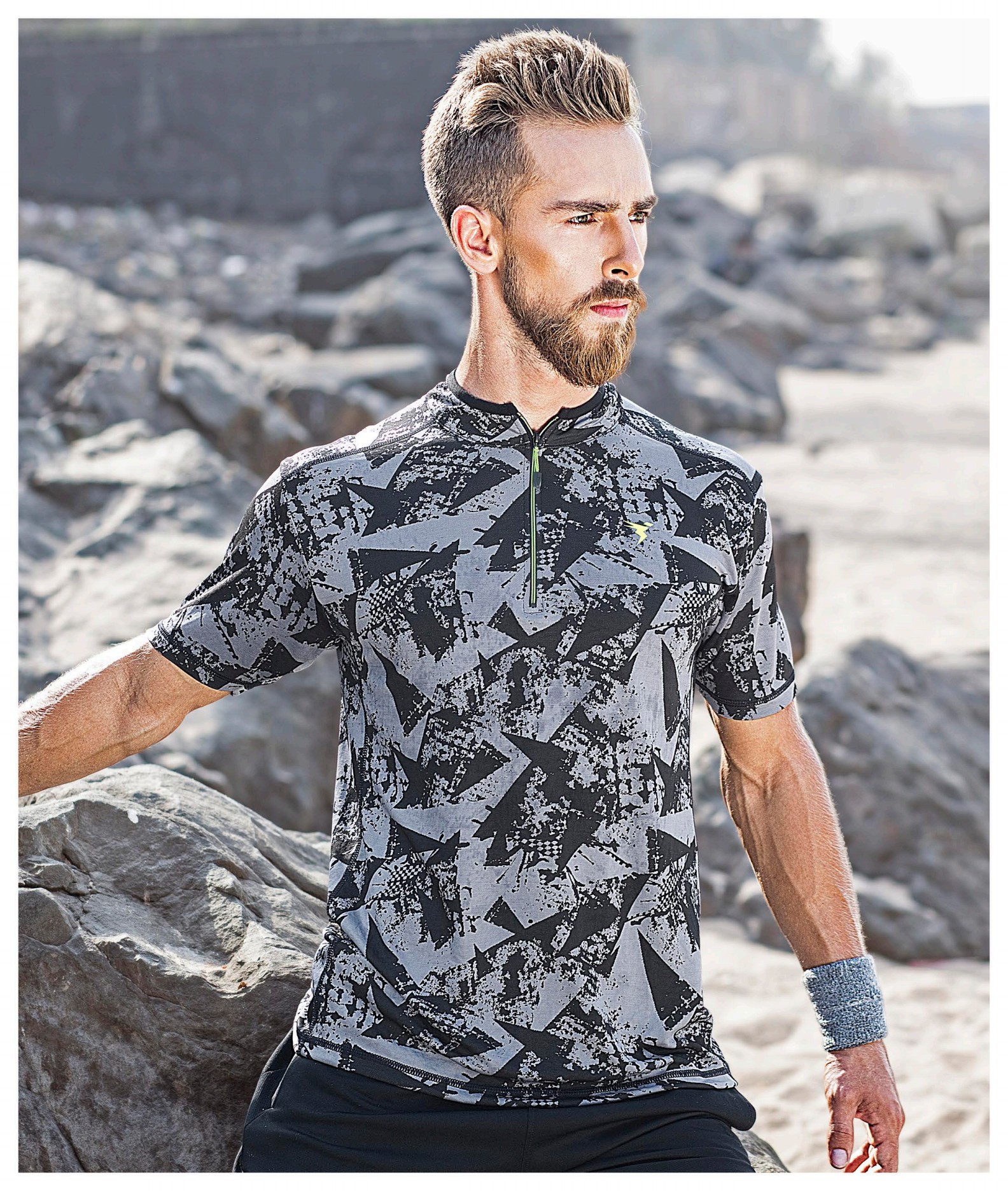 Techno sports Zipper T-shirt (P-444) - Image 8