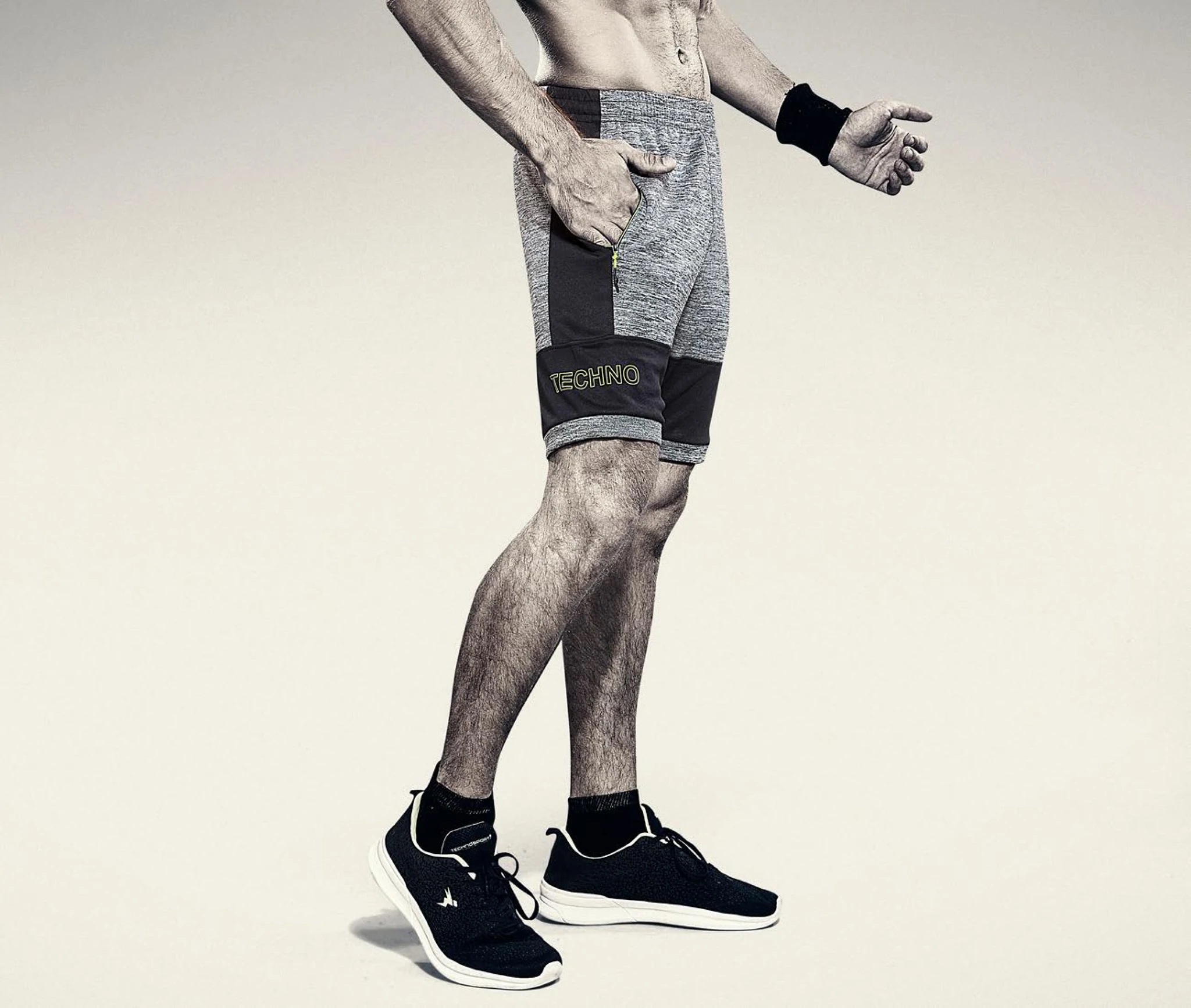 Technosport Dry Fit Shorts Gray (P-434)