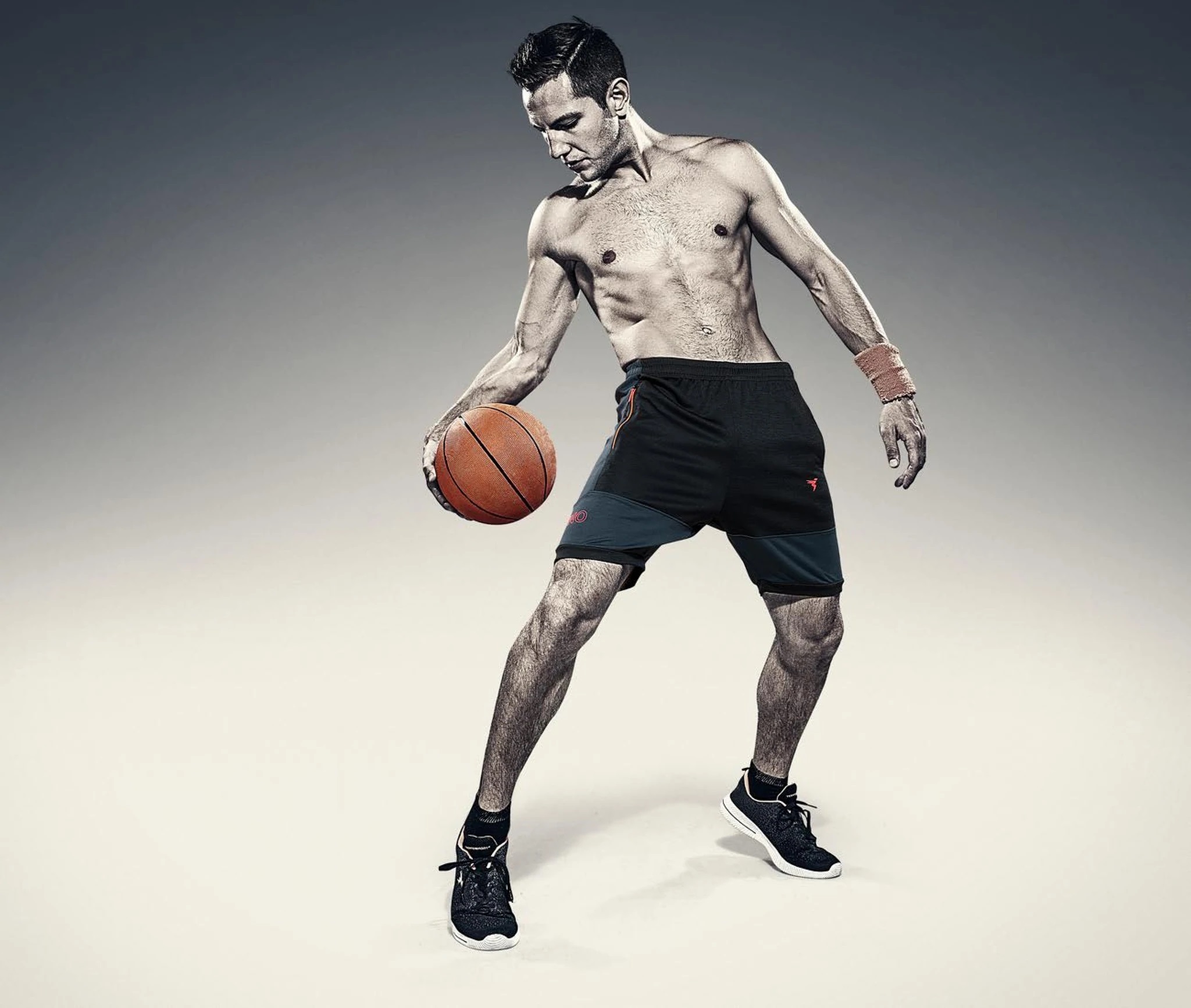 Technosport Dry Fit Shorts Black (P-434)