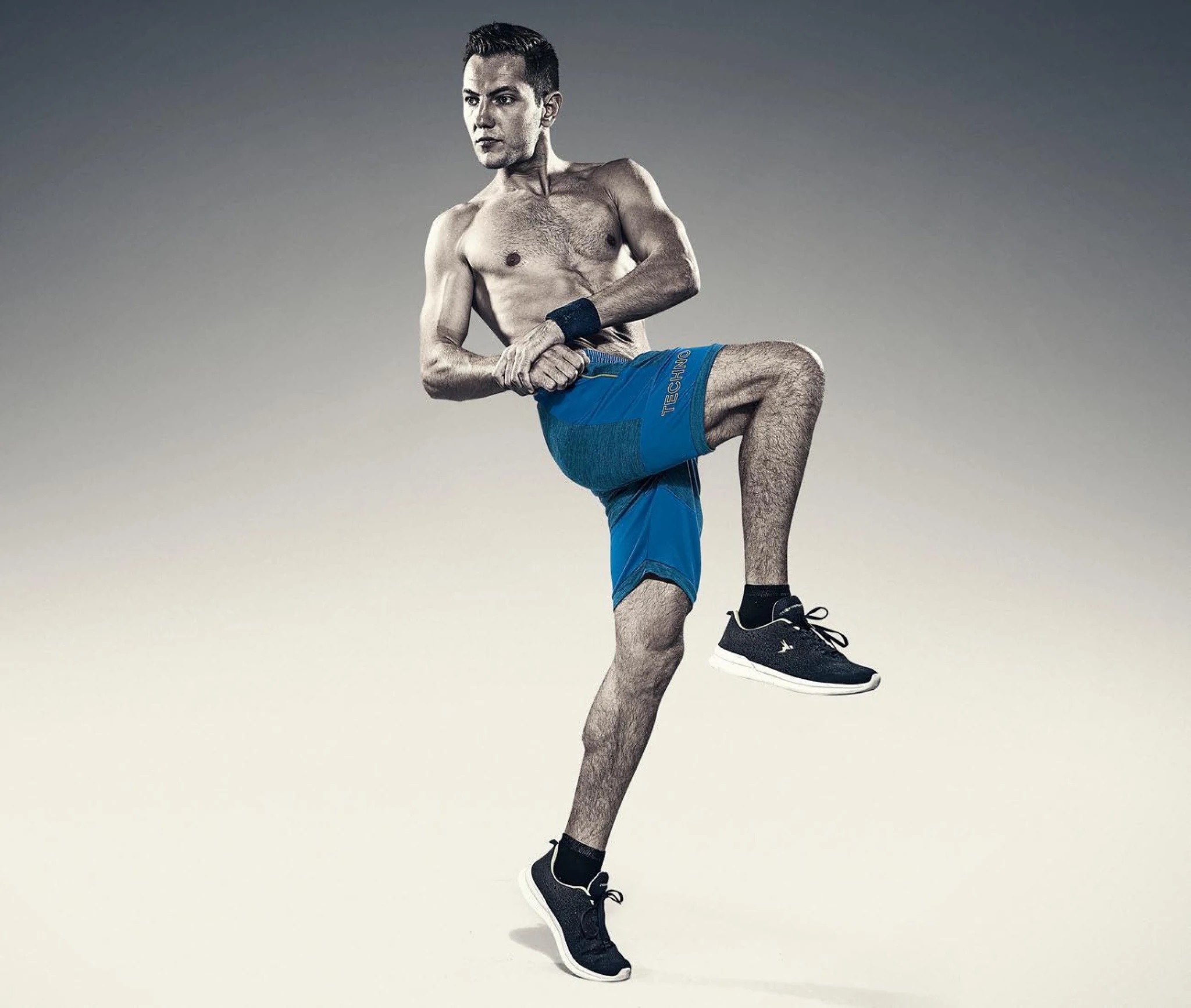 Technosport Dry Fit Shorts Cyan (P-434)