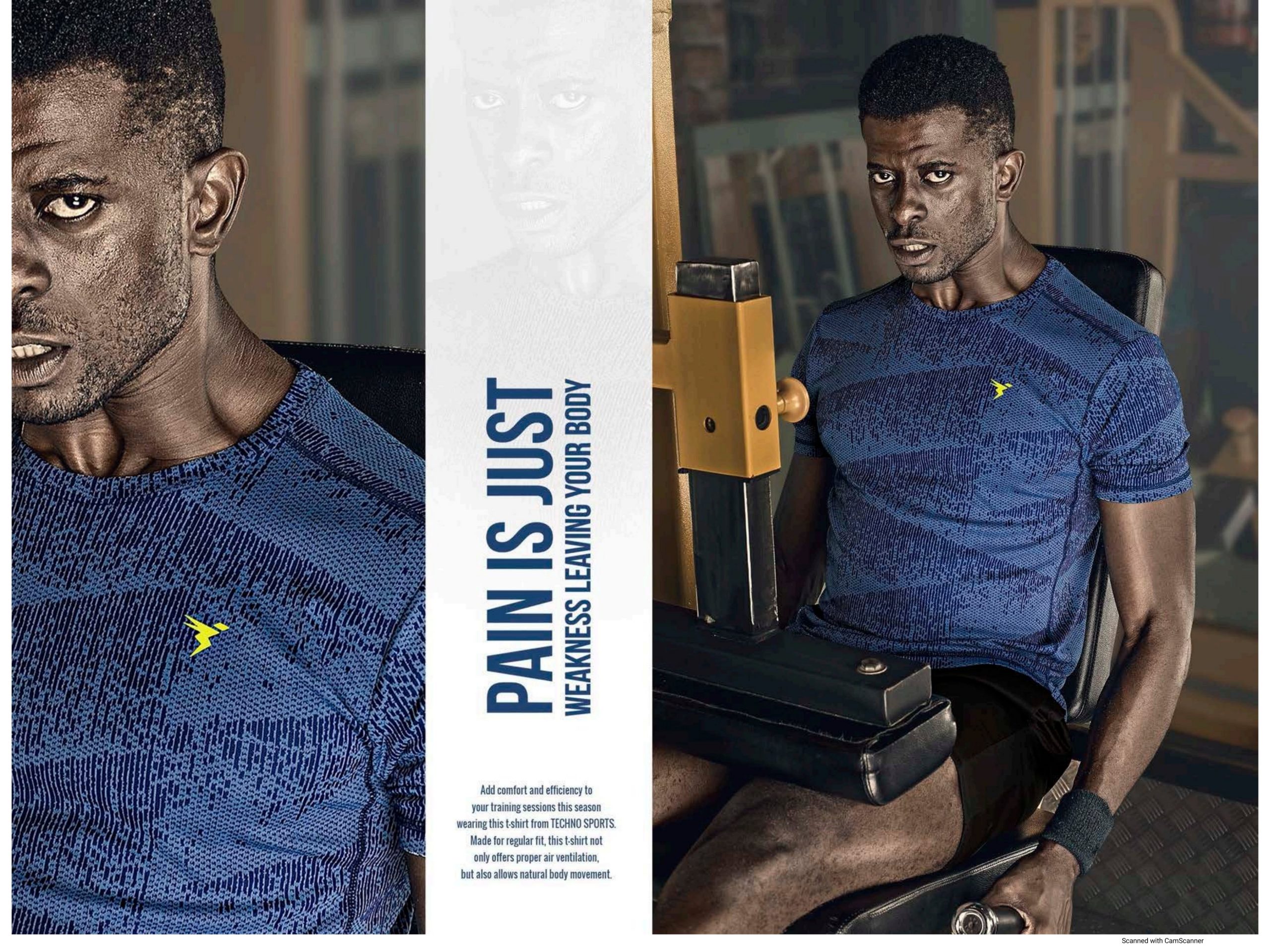 Technosport Round-Neck T-Shirt Royal Blue (OR-60)