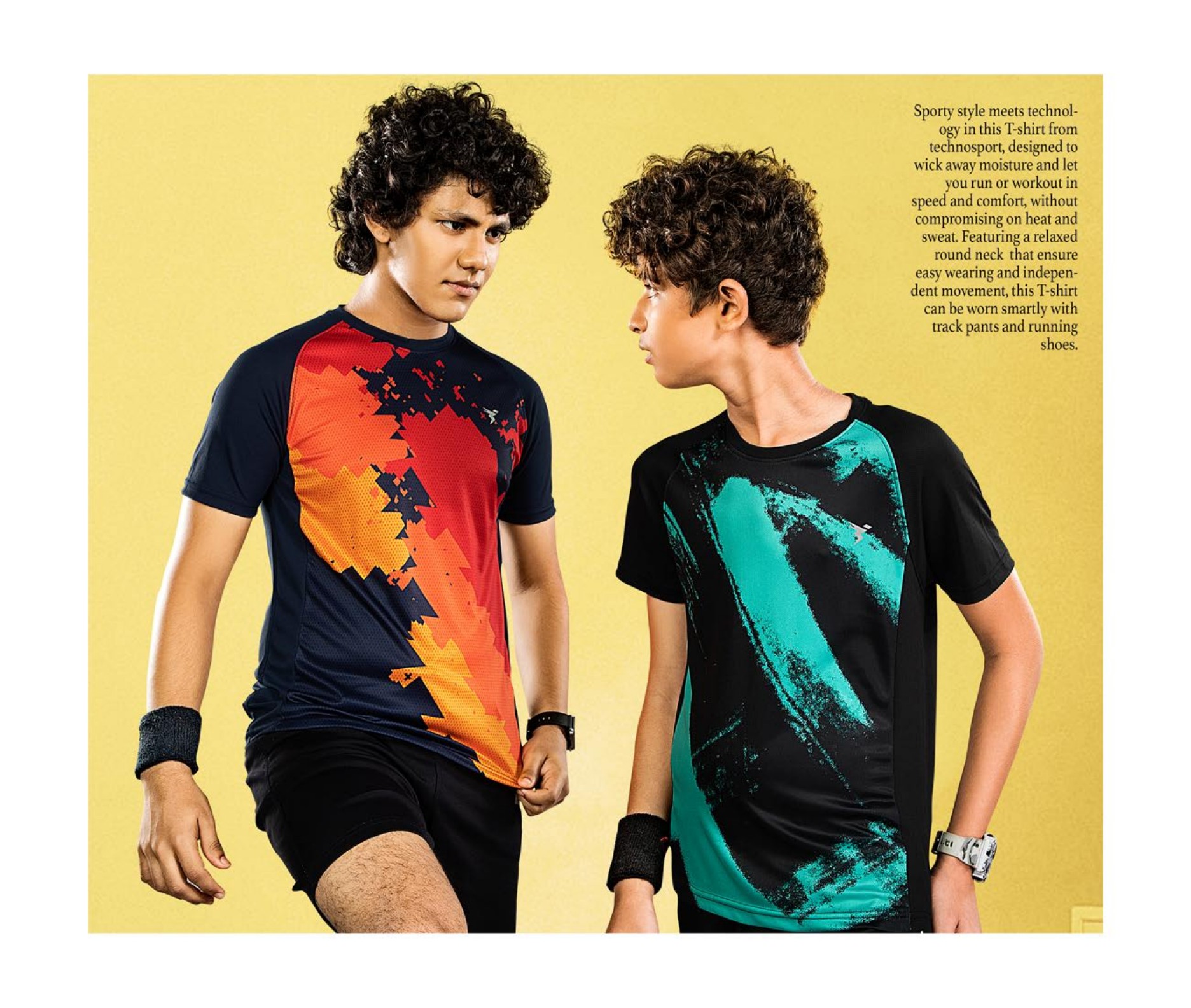 Technosport Crew Neck Half Sleeve For kids (P-490)