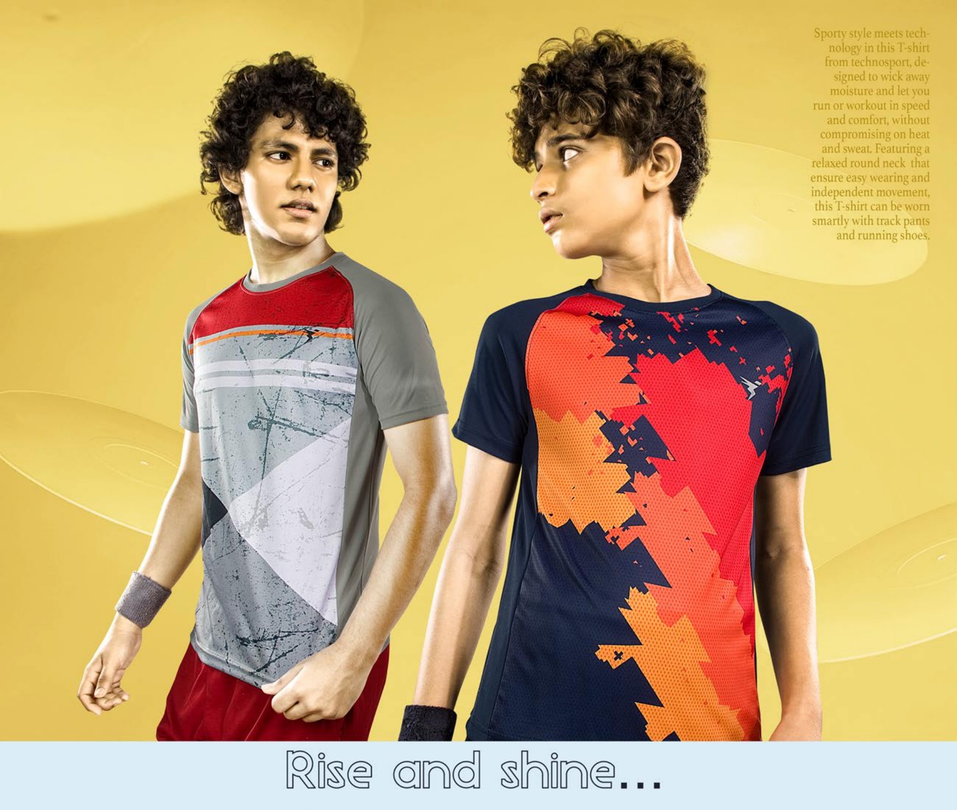 Technosport Crew Neck Half Sleeve For kids (P-490) - Image 3