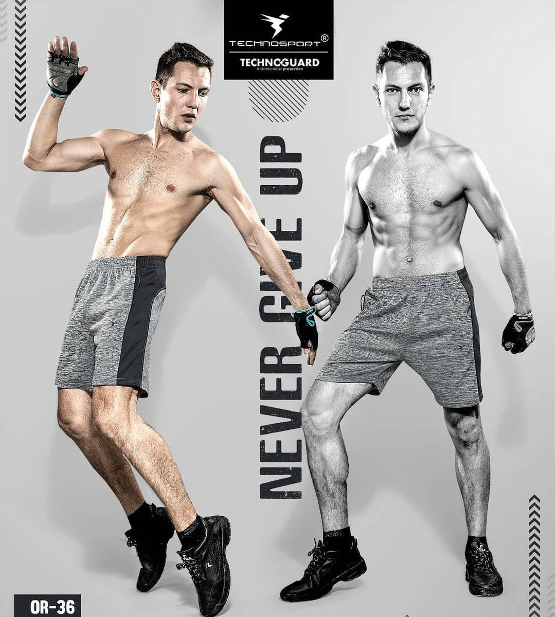 Technosport Dry Fit Melange Shorts Oslo Gray (OR-36)