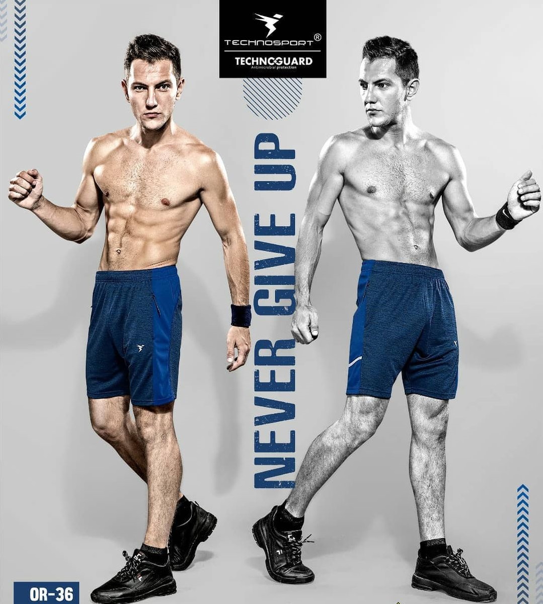 Technosport Dry Fit Melange Shorts Regal Blue (OR-36)