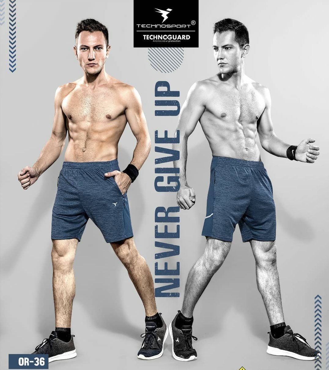 Technosport Dry Fit Melange Shorts Fiord Blue (OR-36)