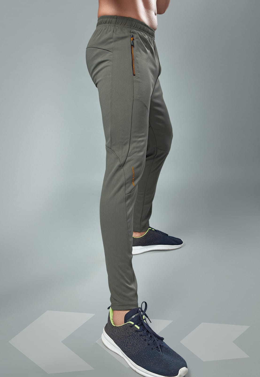 TechnoSport Dry-Fit Solid Track Pant Beetle Green (OR-25) - Image 3