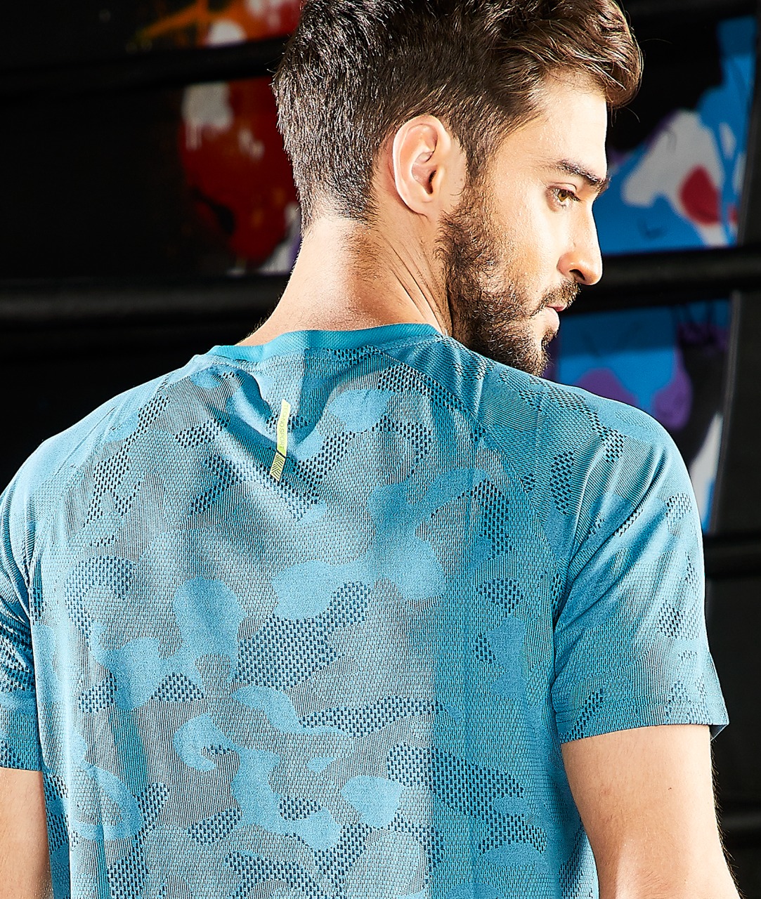 Technosport Round Neck T-Shirt Fluid Cyan (OR-50) - Image 4