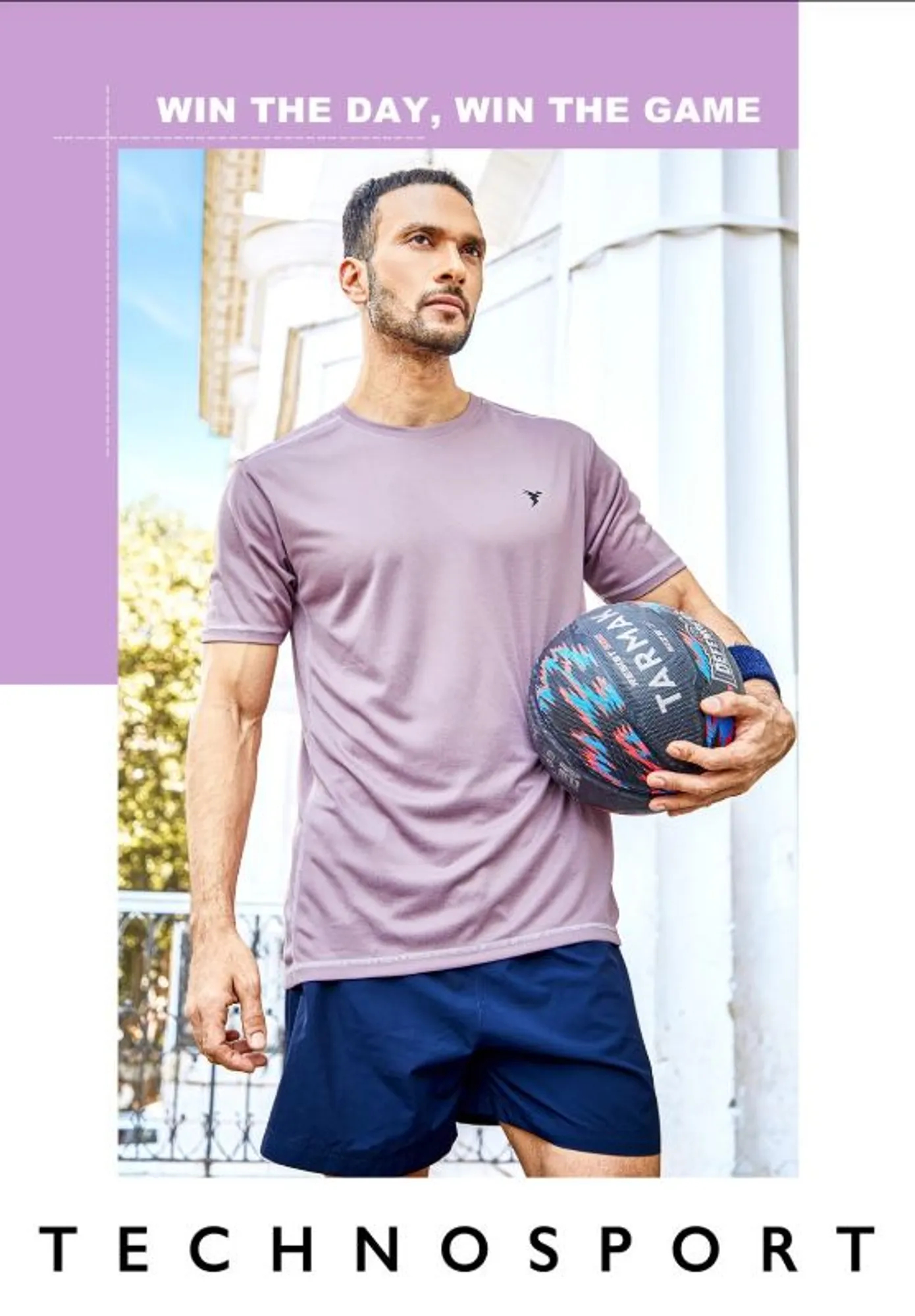 Technosport Crew Neck Half Sleeve Purple Mauve (OR-40)
