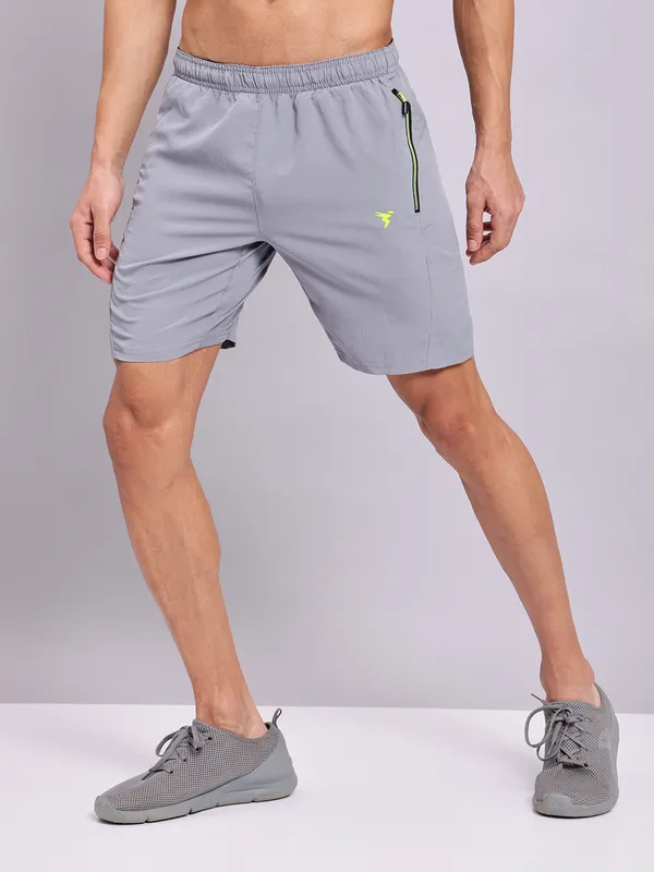 Technosport TechLite Woven Solid Shorts White Gray (OR-46)
