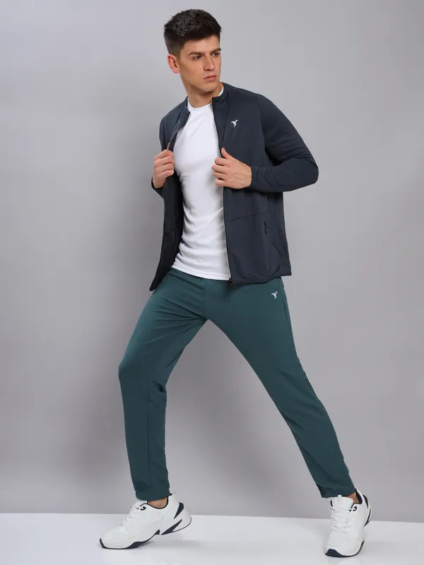 Technosport Solid Colour Sports Jacket Carbon Black (OR-57)