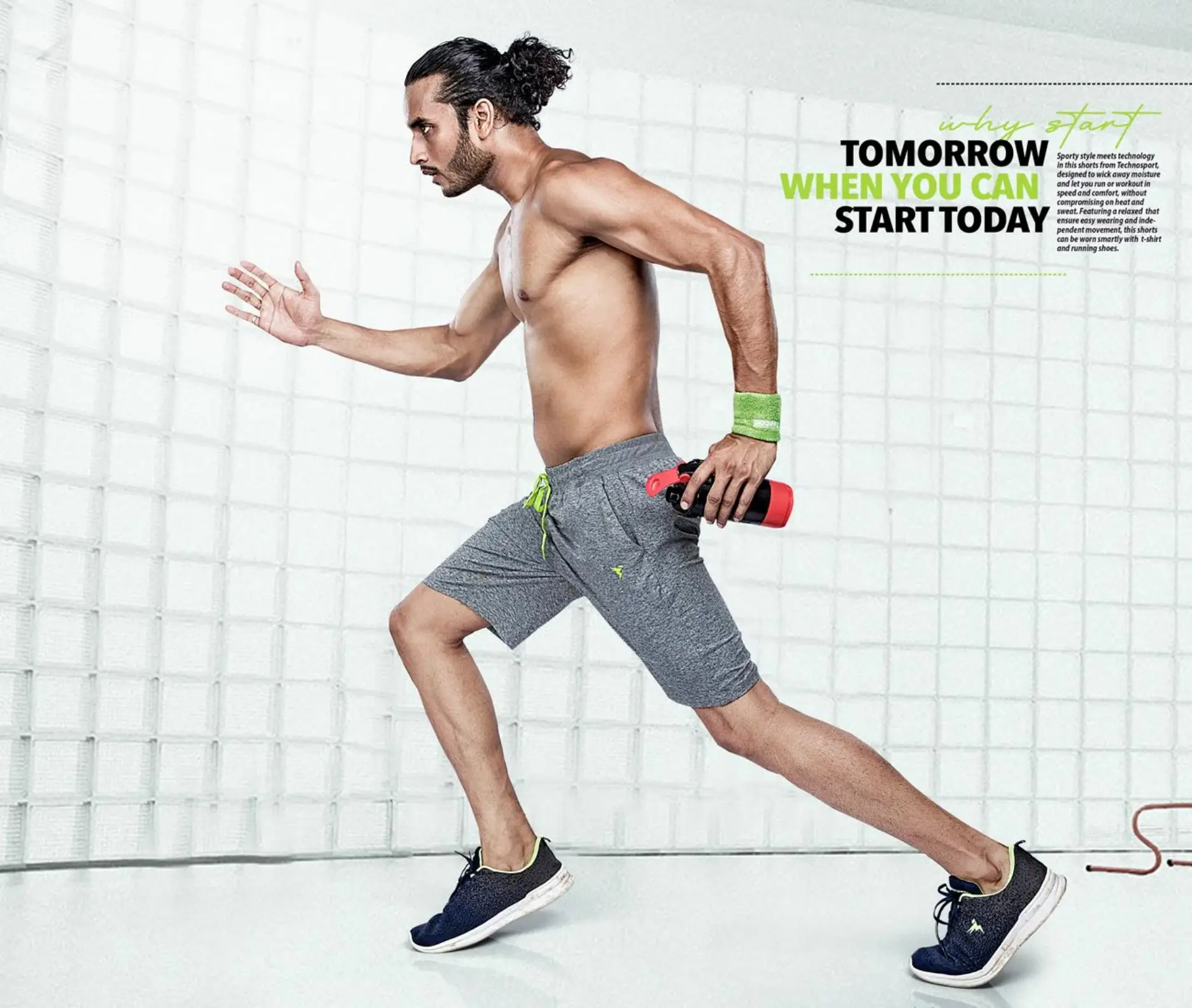 Technosport Premium Sports Shorts Gray (P-483)