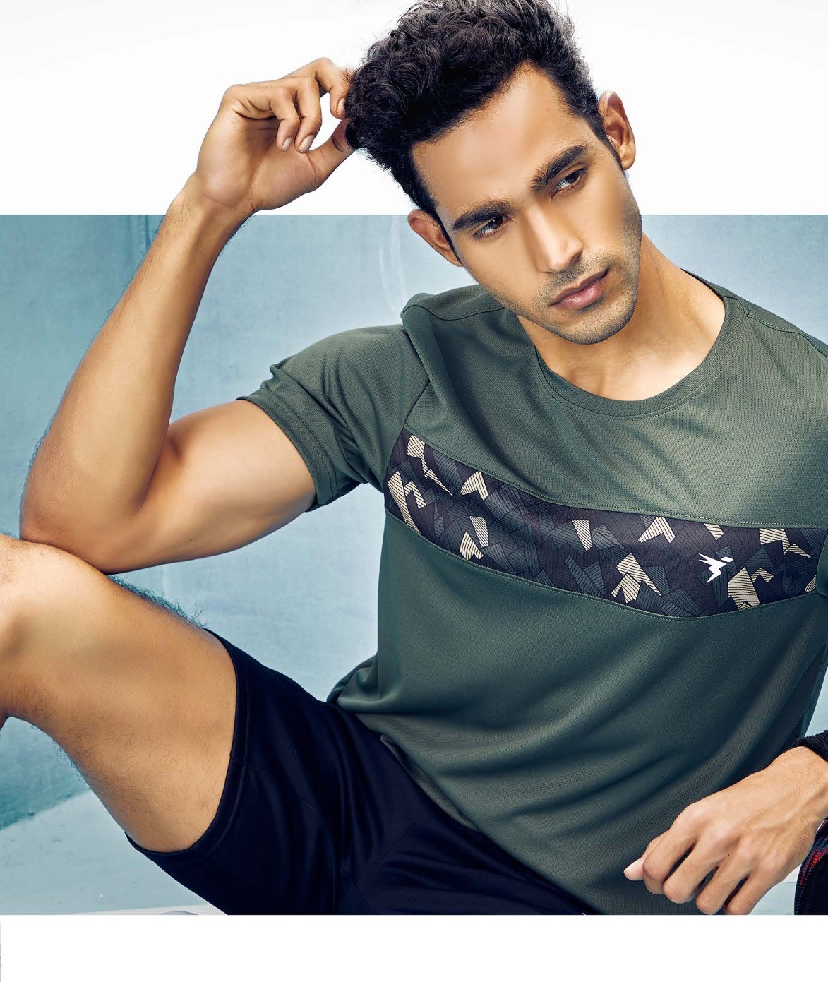 Technosport Crew Neck Half Sleeve Green