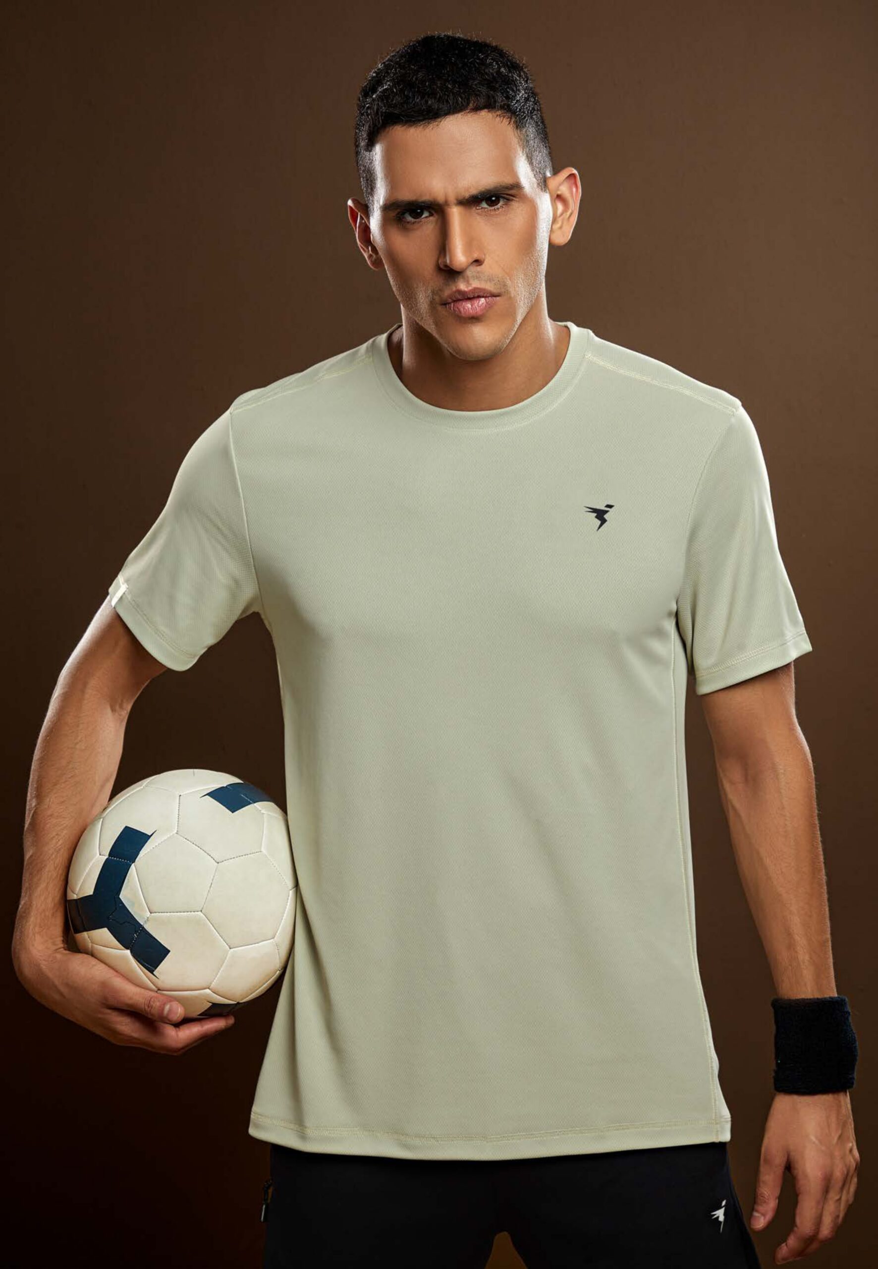 Technosport Crew Neck Half Sleeve Dry Fit T Shirt Winter Green (OR-10)