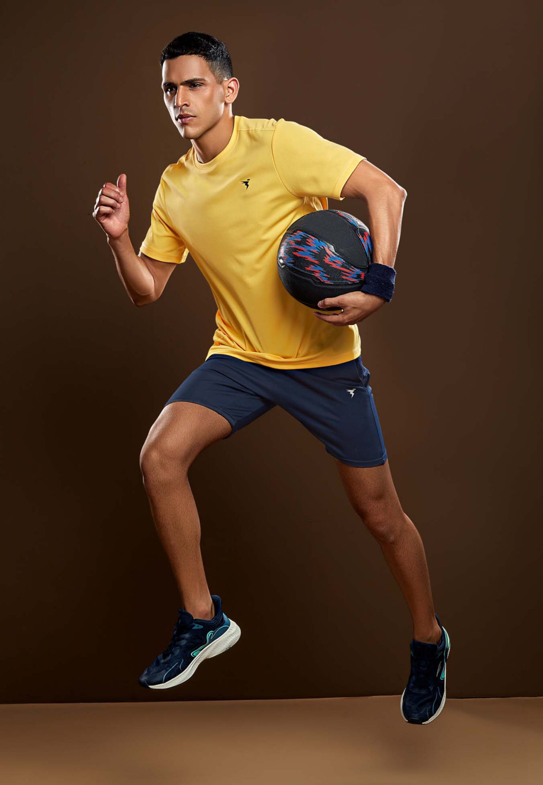 Technosport Crew Neck Half Sleeve Dry Fit T Shirt Mango Yellow (OR-10)