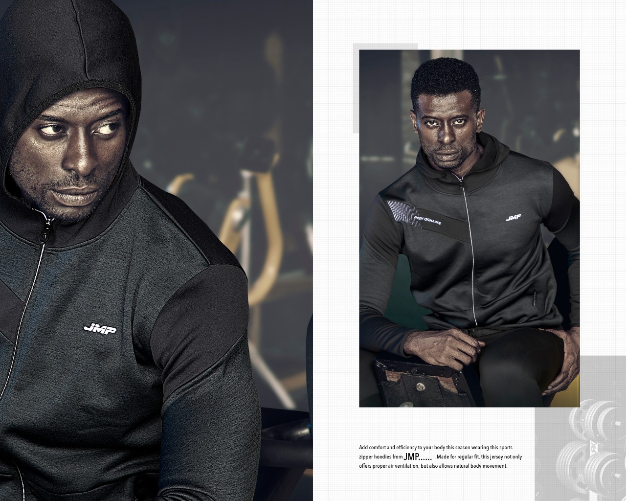 JMP Technosport Full Sleeve Dri-Fit Hoodie Jacket Black (JL-67)