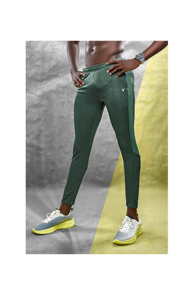 TechnoSport Men's Dri-Fit Solid Track Pant Green (OR-19)