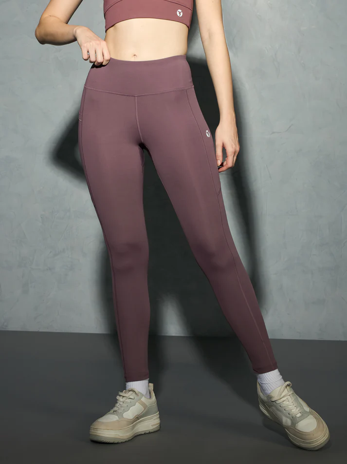 TechnoSport Women's Tights with Pocket Fig Magenta (OR-75) - Image 3
